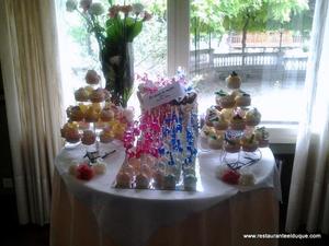 Mesas dulces candy bar Restaurante El Duque